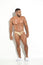 BIKINI POWER CUP SWIMSUIT MEN LYCRA GOLD BLOCKS