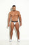 CLASSIC JOCKSTRAP CLASSIC MEN'S SUSPENDER WHITE WITH BLACK MICROFIBER BLOCKS
