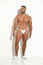 CLASSIC JOCKSTRAP CLASSIC MEN'S SUSPENDER WHITE GOLD MICROFIBER BLOCKS