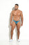 CLASSIC THONG PERFECT TAN LINE BRAZILIAN SWIMSUIT MEN PETROLEUM BLUE LYCRA BLOCKS