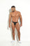 LUXE SPORT BIKINI MEN'S SWIMSUIT BLACK LYCRA BLOCKS