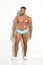 SQUARE SWIMWEAR MEN'S SWIMSUIT TURQUOISE NAVY LYCRA BLOCKS