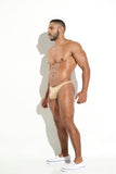 Bañador Tanga Perfect Tan Line - CLASSIC THONG PERFECT TAN LINE BAÑADOR BRASILERA HOMBRE DORADO LYCRA BLOKES - WEAREBLOKES - WEAREBLOKES.CO