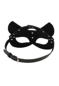 Máscaras y Accesorios - KIT MÁSCARA DE ZORRO Y COLLAR DE TACHES BONDAGE EN CUERO VEGANO NEGRO BLOKES - WEAREBLOKES - WEAREBLOKES.CO