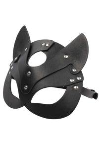 Máscaras y Accesorios - KIT MÁSCARA DE ZORRO Y COLLAR DE TACHES BONDAGE EN CUERO VEGANO NEGRO BLOKES - WEAREBLOKES - WEAREBLOKES.CO